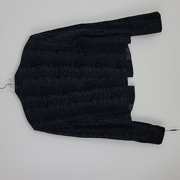 NWT. Calvin Klein velour open front patterned open front blazer size 12 - Picture 7 of 11